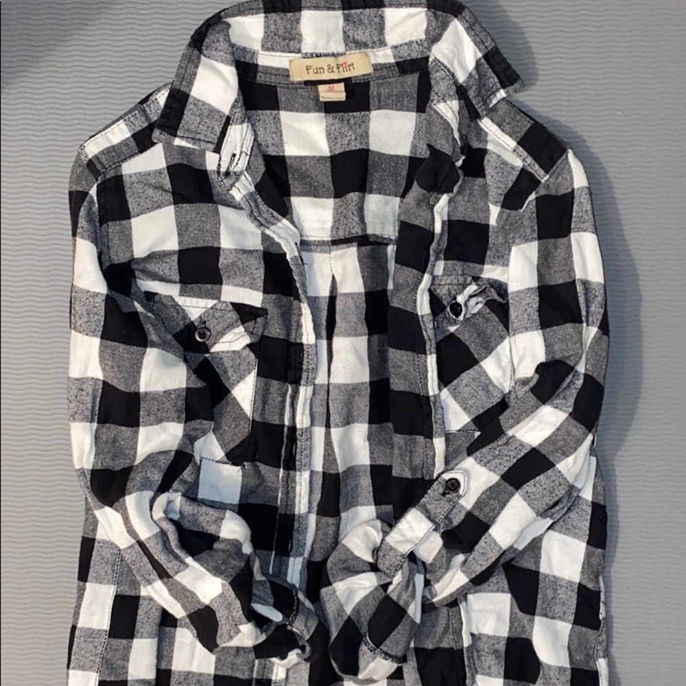 Black and white checkered flannel!